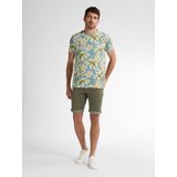 Petrol Industries - All-over Print T-shirt Hibiscus - Grijs - S - T-shirts met korte mouwen