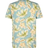 Petrol Industries - All-over Print T-shirt Hibiscus - Grijs - S - T-shirts met korte mouwen