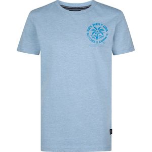 Petrol Industries - Logo T-shirt Anchor - Blauw - Korte Mouwen - Overgeverfde Melange