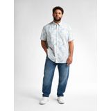 Petrol Industries - Heren Overhemd - Wit - All-over Print - Katoen/Elastaan