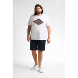 T-shirt - Korte Mouwen - Ronde Hals - Petrol Artwork - 100% Katoen