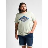 Petrol Industries - Plus Size Artwork T-shirt - Grijs - 100% Katoen