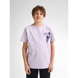 Petrol Industries - Backprint T-shirt Palmbreeze - Roze - T-shirts met Korte Mouwen