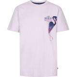 Petrol Industries - Backprint T-shirt Palmbreeze - Roze - T-shirts met Korte Mouwen