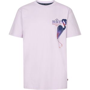 Petrol Industries - Backprint T-shirt Palmbreeze - Roze - 176 - T-shirts met korte mouwen