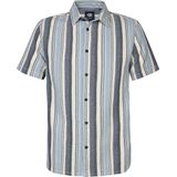 PETROL INDUSTRIES - Gestreept Hemd - Blauw/Wit - Katoen