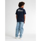 Polo - Korte Mouwen - Relaxed Fit - Katoen - Petrol Logo Print