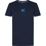 Polo - Korte Mouwen - Relaxed Fit - Katoen - Petrol Logo Print