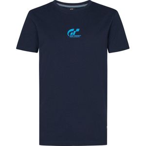 Polo - Korte Mouwen - Relaxed Fit - Katoen - Petrol Logo Print