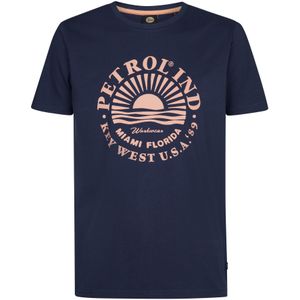Petrol Industries - Artwork T-shirt Dolphincrest - Blauw - 100% Katoen