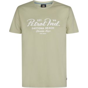 Petrol Industries - Artwork T-shirt Tropicside - Grijs - T-shirts met Korte Mouwen