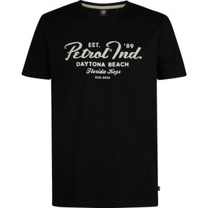 T-shirt - Korte Mouwen - Zwart - 100% Katoen - Artwork op de Borst