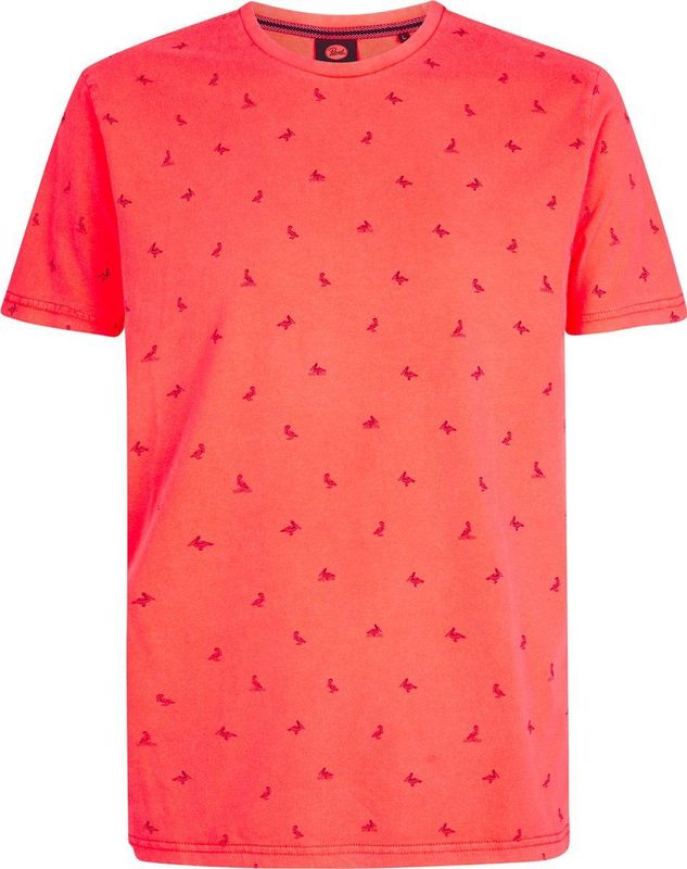 Petrol Industries - Heren All-over Print T-shirt Doral - Roze - Katoen