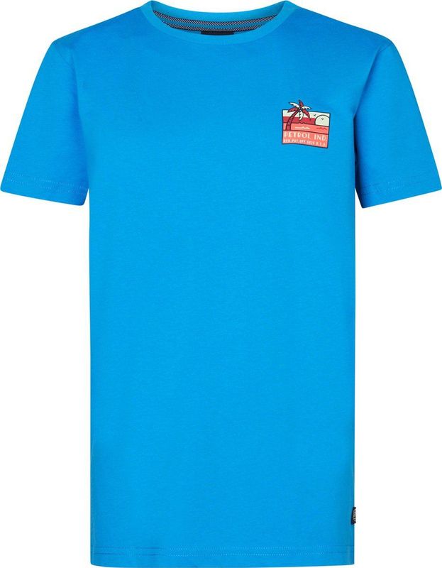 Petrol Industries - Jongens Logo T-shirt Wavecrest - Blauw - Maat 152
