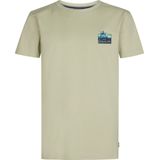 T-shirt - Korte Mouwen - Ronde Hals - Petrol Print - 100% Katoen