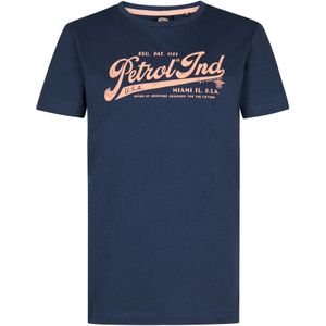Petrol Industries - Jongens Artwork T-shirt Coralview - Blauw - Maat 92