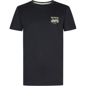 Petrol Industries - Backprint T-shirt Bayfront - Zwart - Korte Mouwen - Regular Fit