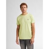 Petrol Industries Shirt  lichtgroen / lichtoranje / wit