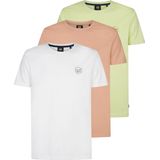 Petrol Industries Shirt  lichtgroen / lichtoranje / wit