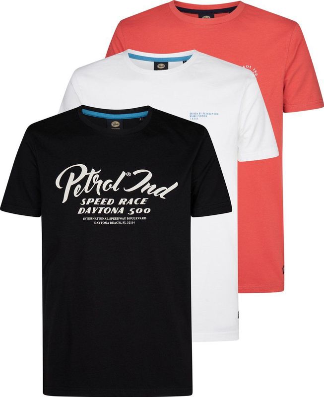 Petrol Industries Shirt  kreeft / zwart / wit