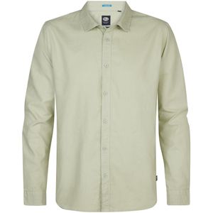 Petrol Industries - Tealline - Linnen Overhemd - Groen - Lange Mouwen
