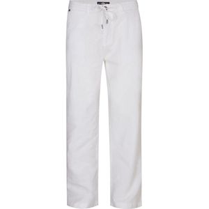 Chino - Tapered Fit - Blauw - Katoen-Linnen Blend