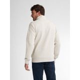 Petrol - Heren Zip-through Sweater Kraag - Wit