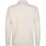 Petrol - Heren Zip-through Sweater Kraag - Wit