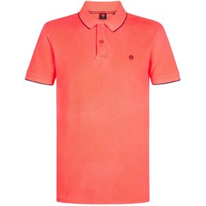Petrol Industries Heren Polo Shirt - Korte Mouw - Katoen - Herenkleding - Roze - Maat S