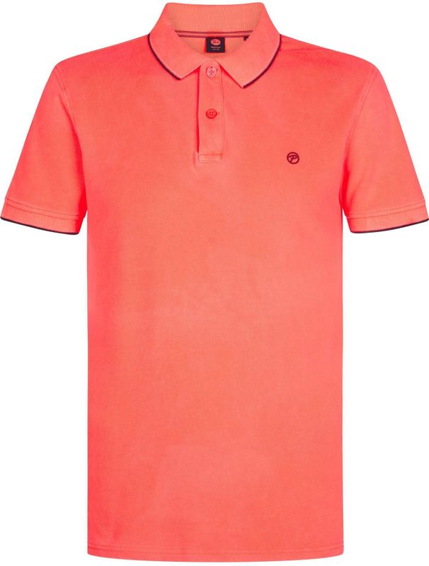 Poloshirt - All-over Print - Korte Mouwen - Openstaande Kraag - Knoopsluiting - 100% Katoen