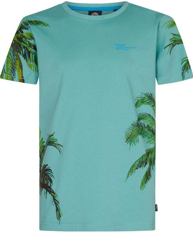Petrol Industries - T-shirt - Aquablauw/Groen - 100% Katoen