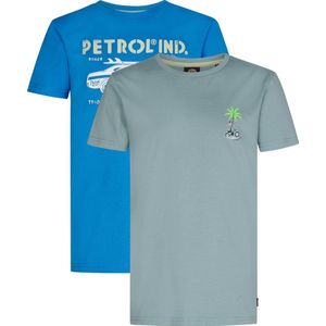 Petrol Industries Jongens T-shirt 2-Pack - Jongenskleding Multipack van 2 stuks - Kinderen - Kinderkleding - Ronde Hals - Print - Katoen - Korte Mouwen - - Maat 152