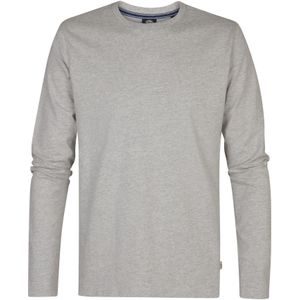 Petrol Industries - Heren Logo T-shirt Lange Mouwen Dolphinpark - Grijs - Maat L