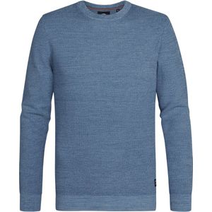 Petrol Industries - Gebreide Polo - Blauw - 100% Katoen