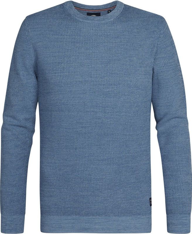 Petrol Industries - Gebreide Polo - Blauw - 100% Katoen