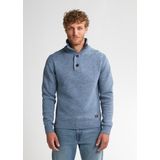 Gebreide Trui - Katoen en Gerecycled Polyester - Opstaande Kraag - Casual