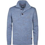 Gebreide Trui - Katoen en Gerecycled Polyester - Opstaande Kraag - Casual