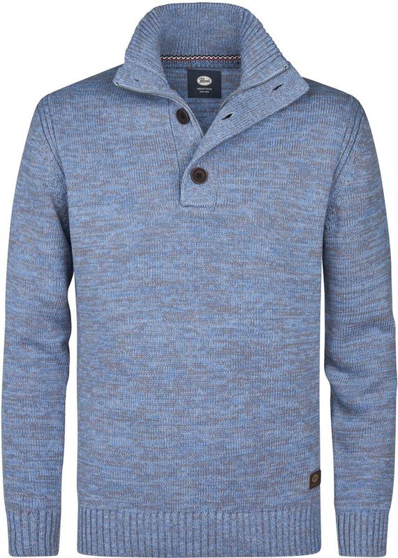 Gebreide Trui - Katoen en Gerecycled Polyester - Opstaande Kraag - Casual