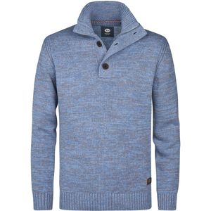 Trui - Gebreid - Blauw - Katoen en Gerecycled Polyester