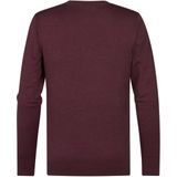 Basic - Gebreide Trui - V-hals - Blauw - Katoen/Acryl