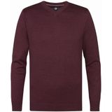 Basic - Gebreide Trui - V-hals - Blauw - Katoen/Acryl