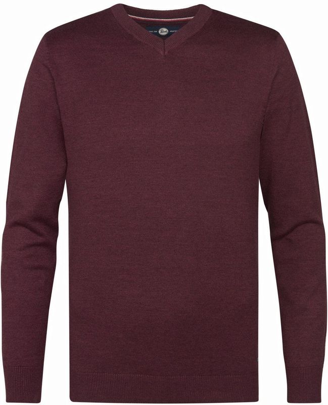 Basic - Gebreide Trui - V-hals - Blauw - Katoen/Acryl