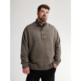 Petrol Industries - Grofgebreide Trui - Groen - Heren Plus Size