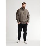 Petrol Industries - Grofgebreide Trui - Groen - Heren Plus Size