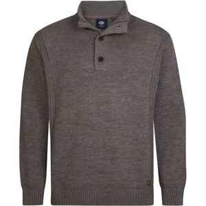 Petrol Industries - Grofgebreide Trui - Groen - Heren Plus Size