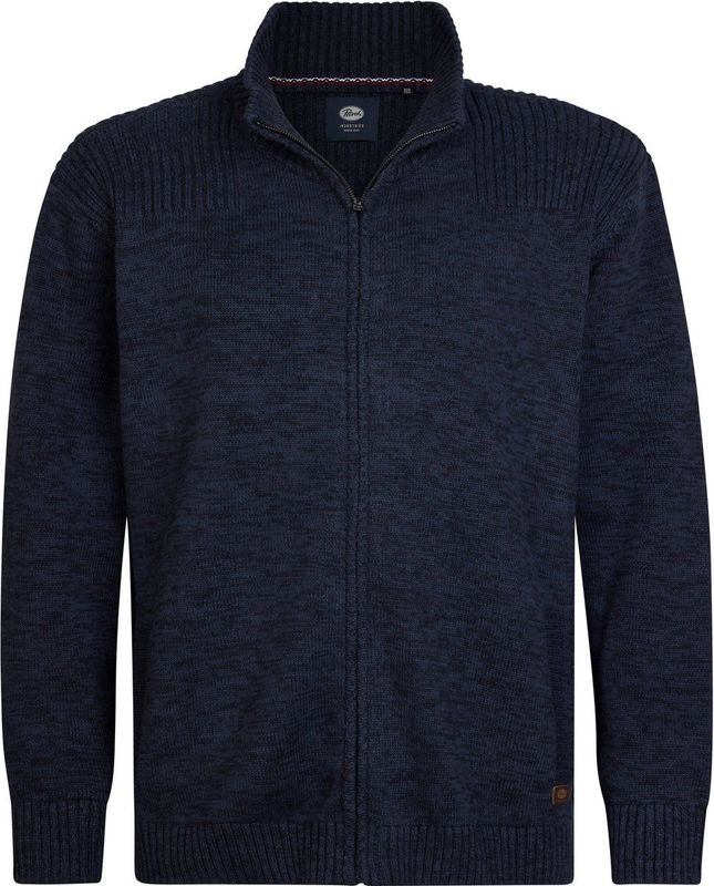Petrol Industries - Gebreid Vest Hayward - Blauw - Heren Plus Size