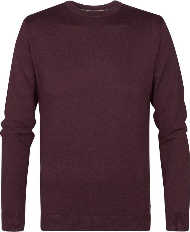 Petrol Industries - Fijngebreide Trui - Rood - Regular Fit - Pullover