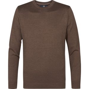 Petrol Industries - Fijngebreide Trui - Bruin - Regular Fit - Pullover