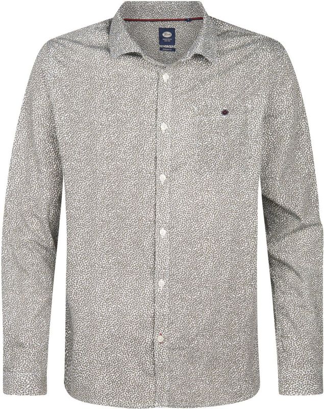 Petrol Industries - Marinafront - Overhemd - Wit - Slim Fit - Lange Mouwen