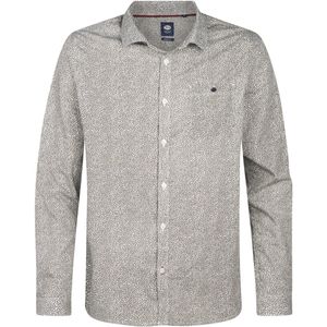 Petrol Industries - Marinafront - Overhemd - Wit - Slim Fit - Lange Mouwen